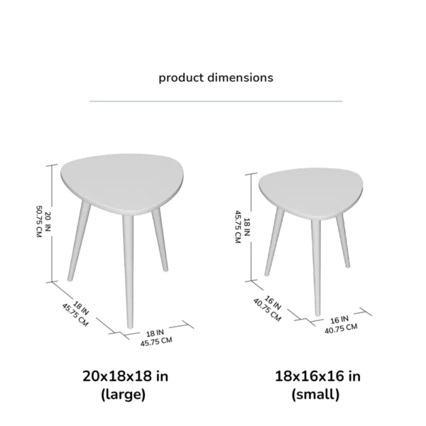 Eric Woodworks Triova™ Solid Wood 3-Leg End Table - Image 14
