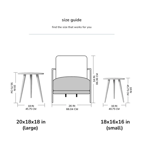 Eric Woodworks Triova™ Solid Wood 3-Leg End Table - Image 6