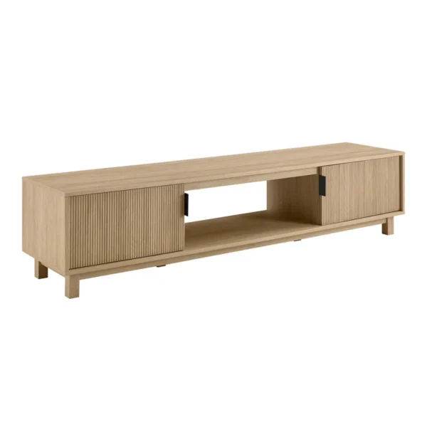 Eric Woodworks Reeded 2-Door TV Stand – Mid-Century Modern Style | For Sale in Kenya - Image 5