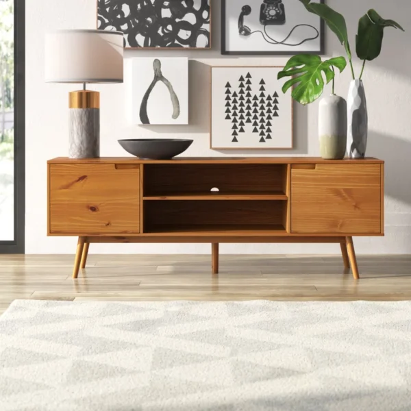 Stylish 75" TV Stand | Solid Wood, Scandinavian Design – Buy in Kenya - Image 2