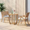 Eric Woodworks™ 2-Person Round Outdoor Dining Set – Handcrafted in Kenya