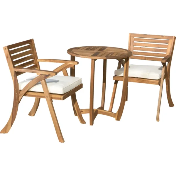 Eric Woodworks™ 2-Person Round Outdoor Dining Set – Handcrafted in Kenya - Image 17