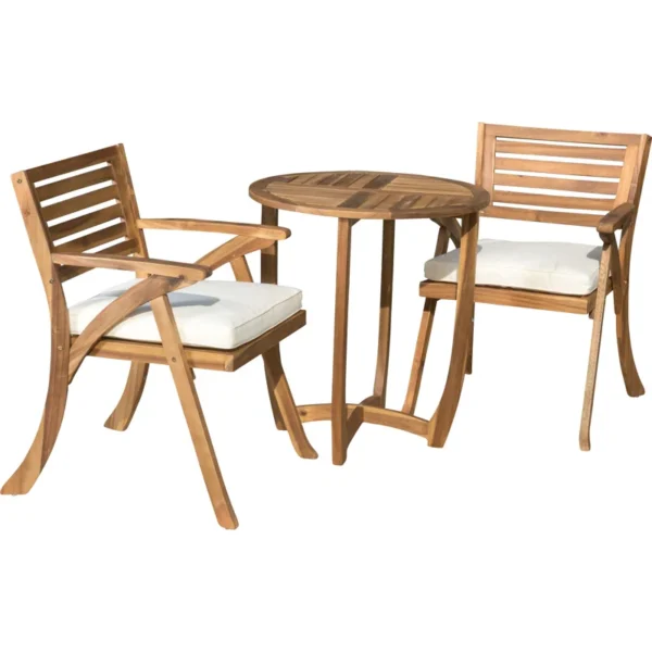 Eric Woodworks™ 2-Person Round Outdoor Dining Set – Handcrafted in Kenya - Image 18