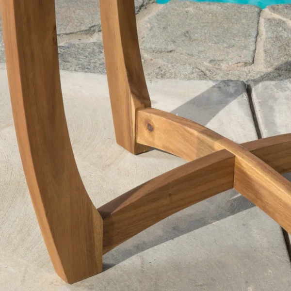 Eric Woodworks™ 2-Person Round Outdoor Dining Set – Handcrafted in Kenya - Image 3