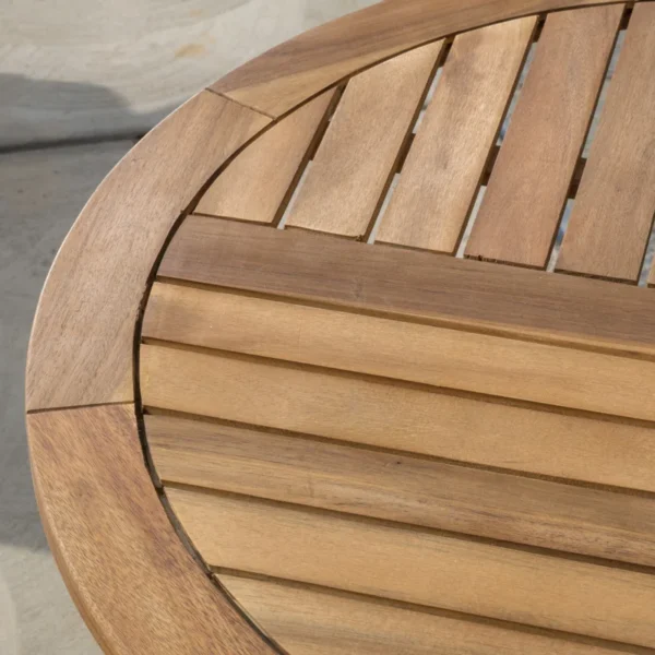 Eric Woodworks™ 2-Person Round Outdoor Dining Set – Handcrafted in Kenya - Image 10