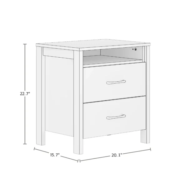 Eric Woodworks™ Allysyn Luxe – 2-Drawer Nightstand - Image 4