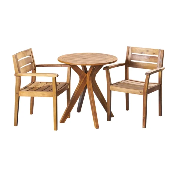 Eric Woodworks™ Mystic Duo – 2-Seater Round Patio Bistro Set - Image 5