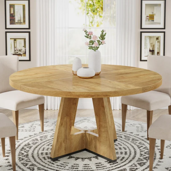 Eric Woodworks™ 47" Round Farmhouse Dining Table for 4 - Image 2