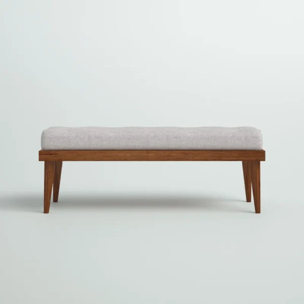 Aaidah™ Polyester Upholstered Dining Bench – Tufted Mid-Century Seating, Solid Wood Frame, 2-Person Capacity - Image 17