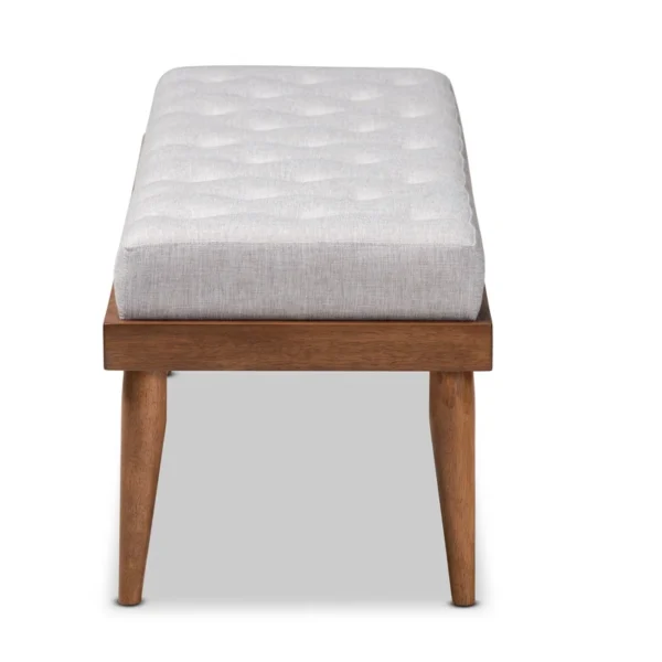 Aaidah™ Polyester Upholstered Dining Bench – Tufted Mid-Century Seating, Solid Wood Frame, 2-Person Capacity - Image 15