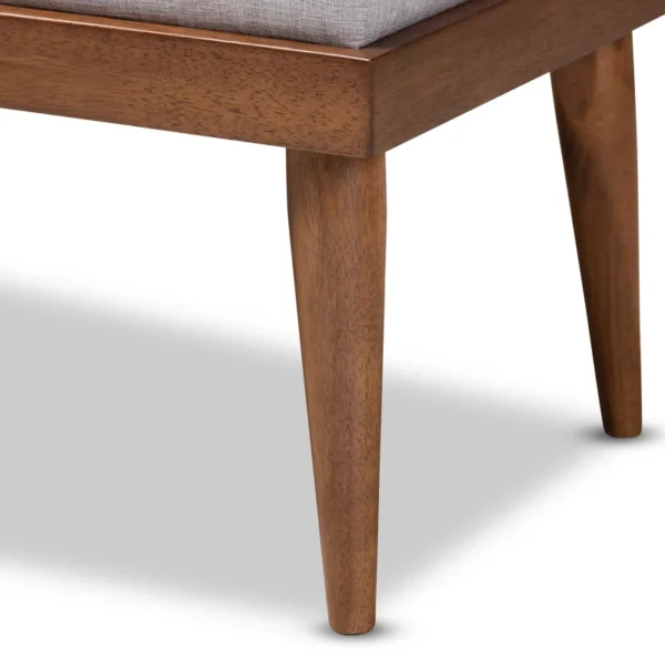 Aaidah™ Polyester Upholstered Dining Bench – Tufted Mid-Century Seating, Solid Wood Frame, 2-Person Capacity - Image 14