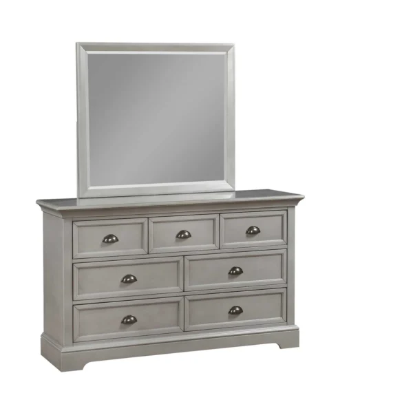 Alicea 58" 7-Drawer Dresser with Mirror – Modern Bedroom Storage & Vanity Combo - Image 2