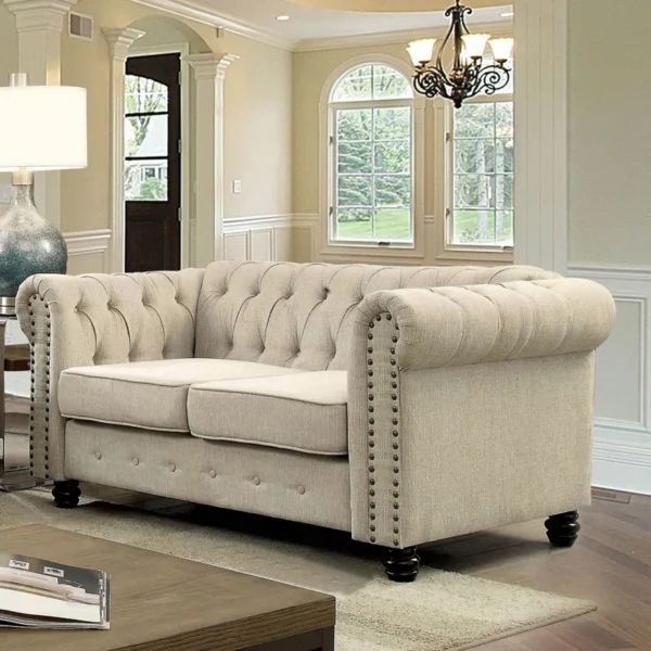 Eric Woodworks™ Bosworth Cheadle 2-Piece Chesterfield Living Room Set with Sofa and Loveseat - Image 5