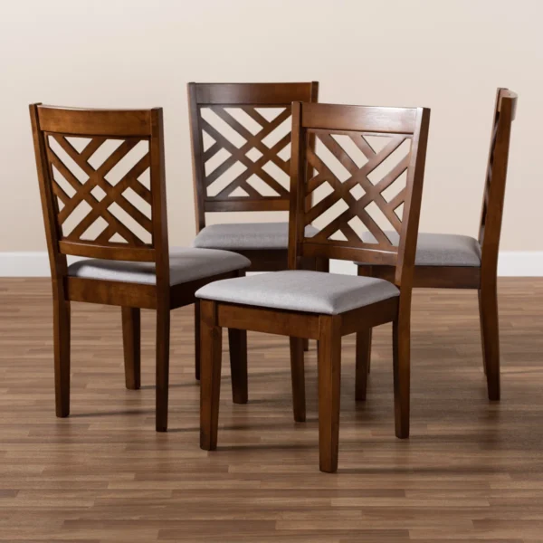 Eric Woodworks™ Fraserburgh Modern Upholstered Wood Dining Chair – Set of 4 - Image 7