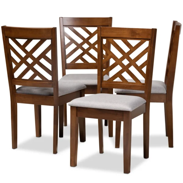 Eric Woodworks™ Fraserburgh Modern Upholstered Wood Dining Chair – Set of 4 - Image 8