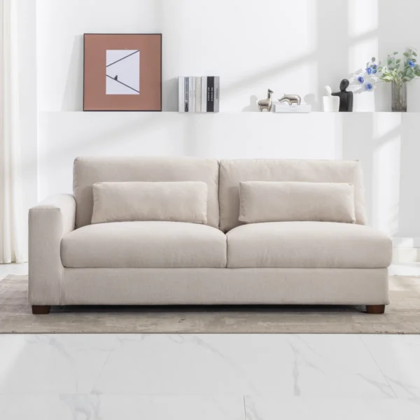 Eric Woodworks™ Icelyn 3-Piece Modern Upholstered Corner Sectional Sofa with 6 Throw Pillows - Image 13