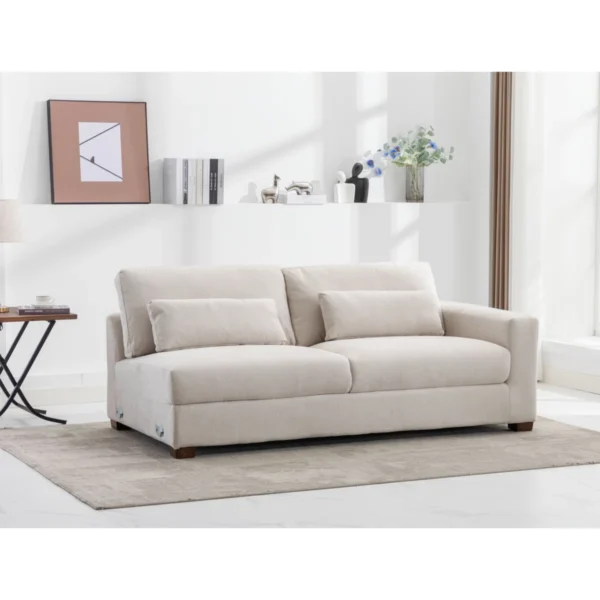 Eric Woodworks™ Icelyn 3-Piece Modern Upholstered Corner Sectional Sofa with 6 Throw Pillows - Image 15