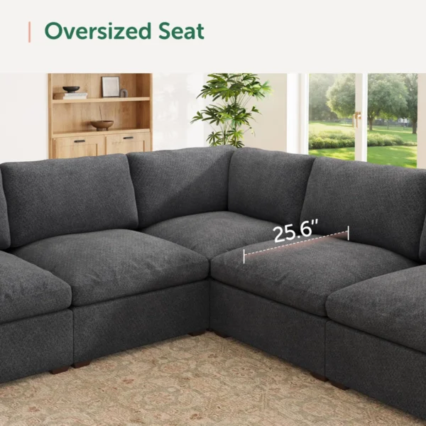 Eric Woodworks™ Cloud Modular L-Shaped Sectional Sofa - Image 9