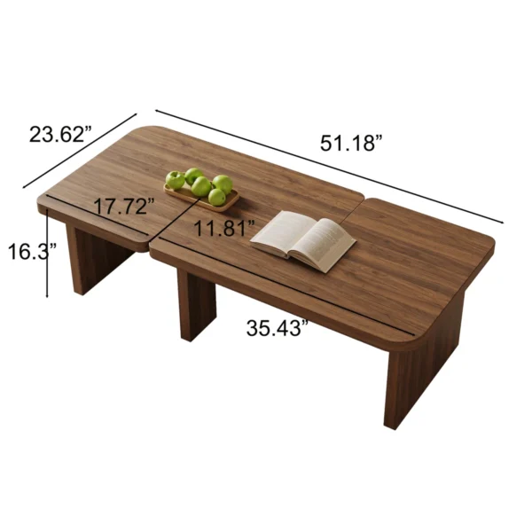 Eric Woodworks™ Mid-Century Modular Coffee Table Set (2-Piece) - Image 4