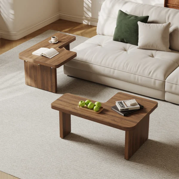 Eric Woodworks™ Mid-Century Modular Coffee Table Set (2-Piece) - Image 5