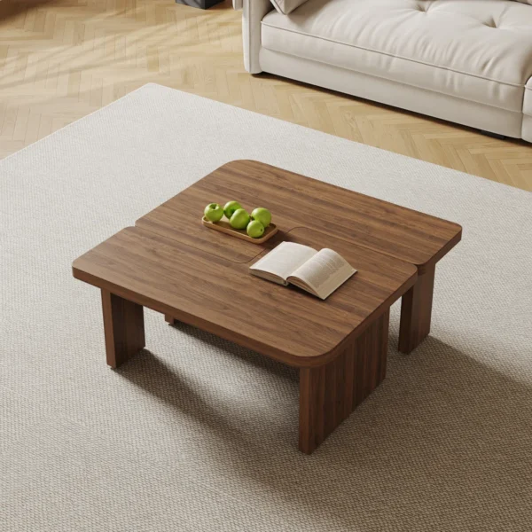 Eric Woodworks™ Mid-Century Modular Coffee Table Set (2-Piece) - Image 6
