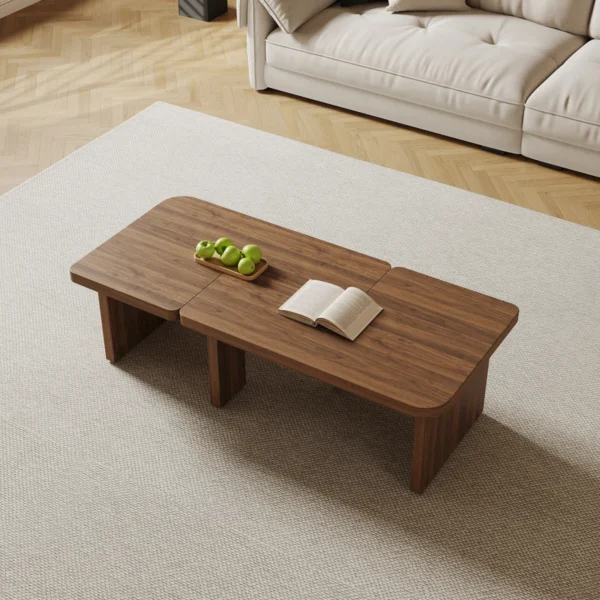 Eric Woodworks™ Mid-Century Modular Coffee Table Set (2-Piece) - Image 9