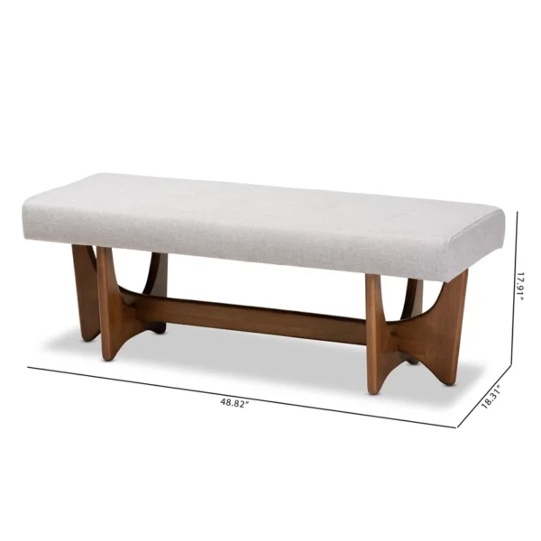 Eric Woodworks™ Parkchester Polyester Upholstered Bench - Image 4