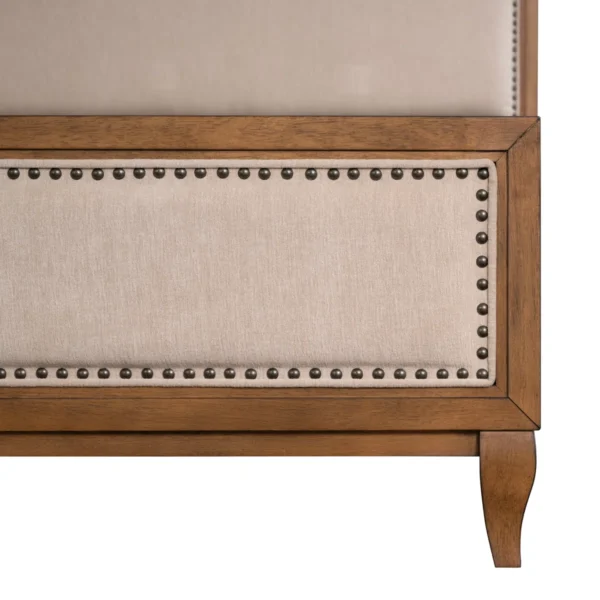 Riverstone™ 4PC Upholstered Bedroom Set – Whiskey Brown Luxury with Bed, Dresser, Chest & Nightstand - Image 5