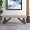 mid-century upholstered bench