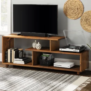 Carrasco 60-Inch Solid Wood TV Stand – Rustic Modern Pine TV Console Nairobi | Eric Woodworks