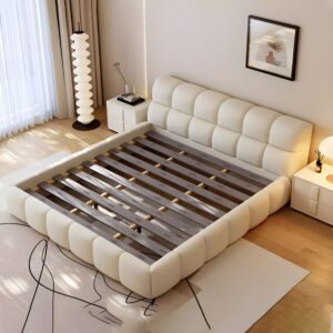 Modern Luxury Upholstered Platform Bed Frame – Pine Wood, Storage, Nairobi | Eric Woodworks
