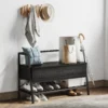 Industrial Shoe Storage Bench – 2-Tier Cabinet with Hidden Compartment Nairobi | Eric Woodworks