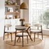 Ultra Upholstered Dining Chairs with High-Back Design and Solid Wood Legs (Set of 2)